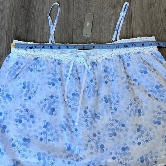 J. Crew Cotton Voile Embroidered Pajama Tank In Watercolor Size Medium - Picture 6 of 14
